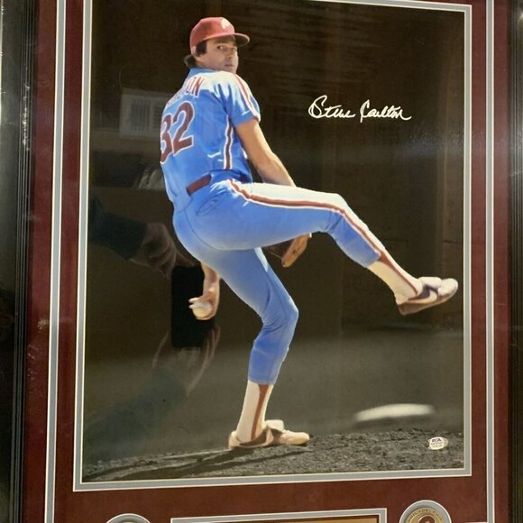 Steve Carlton Autograph Signed Philadelphia Phillies 16x20 Photo Framed PSA/DNA - Picture 1 of 5